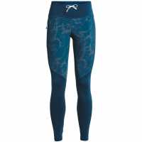 Under Armour Out Run The Cold Womens Running Tight Petrol Blue Дамски клинове за фитнес