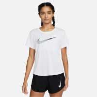 Nike One Dri-FIT Swoosh Women's Short-Sleeved Top White Атлетика