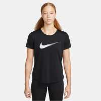 Nike One Dri-FIT Swoosh Women's Short-Sleeved Top Black Атлетика