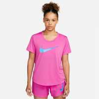 Nike One Dri-FIT Swoosh Women's Short-Sleeved Top Active Fucshia Атлетика