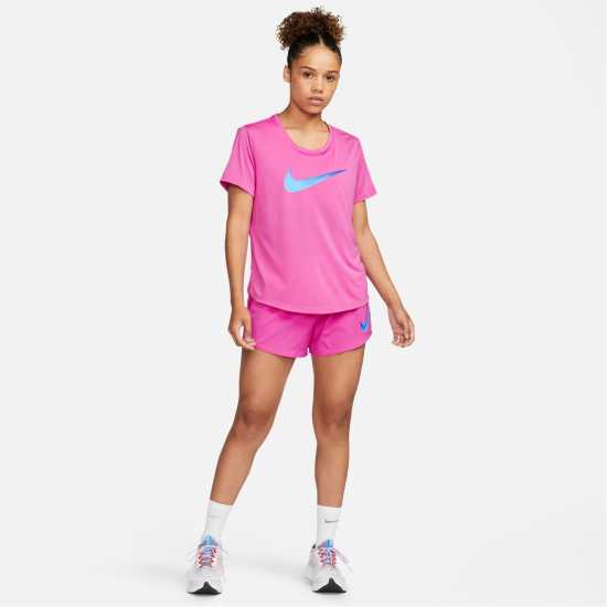 Nike One Dri-FIT Swoosh Women's Short-Sleeved Top Active Fucshia Атлетика