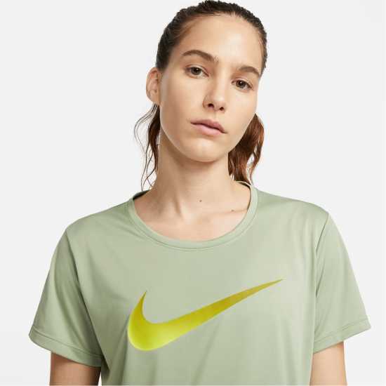 Nike One Dri-FIT Swoosh Women's Short-Sleeved Top Oil Green Атлетика