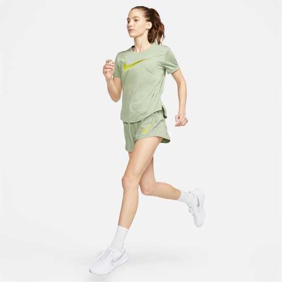Nike One Dri-FIT Swoosh Women's Short-Sleeved Top Oil Green Атлетика