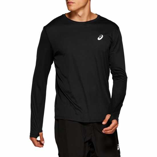 Asics Мъжка Блуза За Бягане Core Long Sleeve Running T Shirt Mens  - Мъжки дрехи за бягане