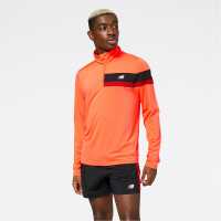 New Balance Accelerate quarter Zip Men's Running Top Electric Red Мъжки ризи