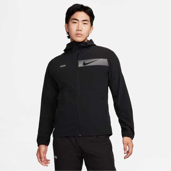 Nike Unlimited Flash Men's Repel Hooded Versatile Jacket Black Мъжки грейки