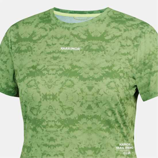 Karrimor Ladies Trail Short-Sleeve Performance Running Top Eden Green Дрехи за бягане