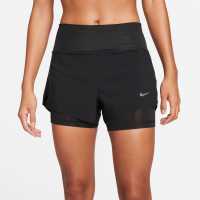 Nike Dri-FIT Swift Women's Mid-Rise 3 2-in-1 Shorts Черно 