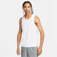 Nike Dri-FIT Miler Men's Running Tank Бяло/сребро 