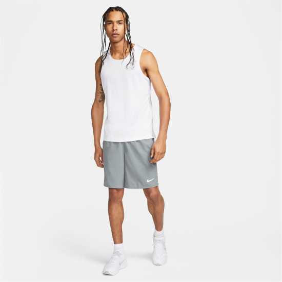 Nike Dri-FIT Miler Men's Running Tank Бяло/сребро Nike Dri-FIT Miler Men's Running Tank Бяло/сребро