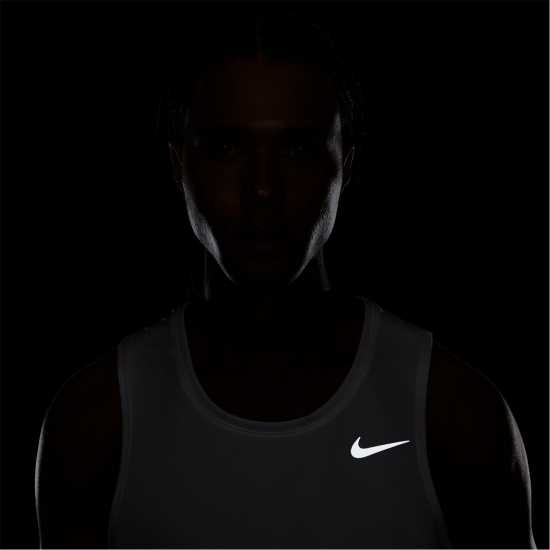 Nike Dri-FIT Miler Men's Running Tank Бяло/сребро Nike Dri-FIT Miler Men's Running Tank Бяло/сребро