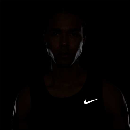 Nike Dri-FIT Miler Men's Running Tank Черно/сребро Мъжки дрехи за бягане