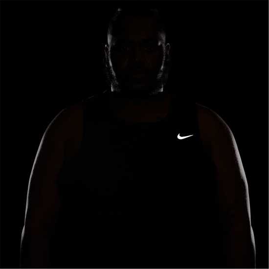 Nike Dri-FIT Miler Men's Running Tank Черно/сребро Мъжки дрехи за бягане