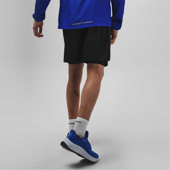 Мъжки Шорти За Бягане Karrimor 2 In 1 Running Shorts Mens Черно Мъжки къси панталони