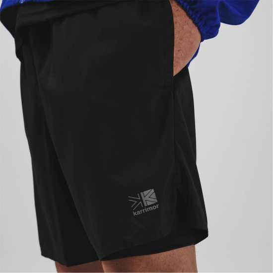 Мъжки Шорти За Бягане Karrimor 2 In 1 Running Shorts Mens Черно Мъжки къси панталони