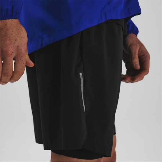 Мъжки Шорти За Бягане Karrimor 2 In 1 Running Shorts Mens Черно Мъжки къси панталони
