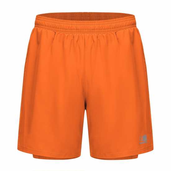 Мъжки Шорти За Бягане Karrimor 2 In 1 Running Shorts Mens Fire Orange 