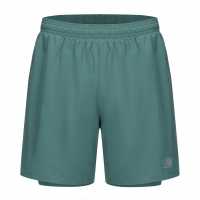 Мъжки Шорти За Бягане Karrimor 2 In 1 Running Shorts Mens Green Spruce Мъжки дрехи за бягане