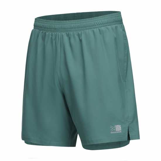 Мъжки Шорти За Бягане Karrimor 2 In 1 Running Shorts Mens Green Spruce Мъжки дрехи за бягане