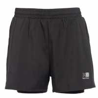 Дамски Шорти Karrimor 2 In 1 Running Shorts Womens Черно Дамски клинове за фитнес