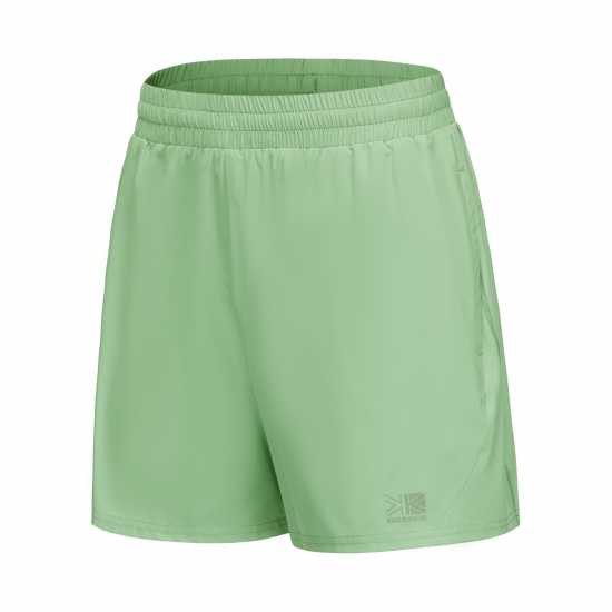 Дамски Шорти Karrimor 2 In 1 Running Shorts Womens Майско зелено Дамски клинове за фитнес