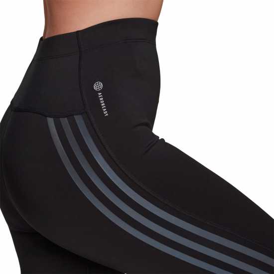 Adidas Run Icons 3 Stripe 7/8 Running Tights Womens  