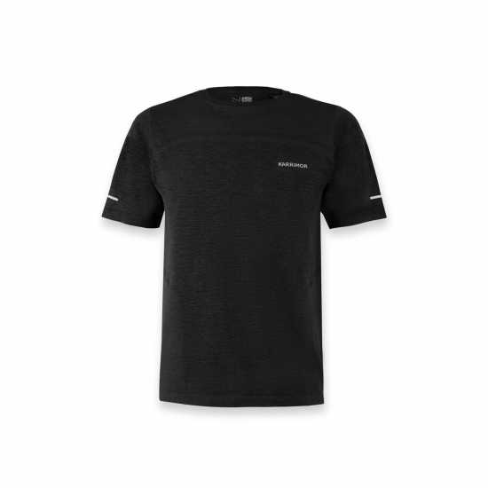 Мъжки дрехи за бягане Karrimor Мъжки Шорти За Бягане Xlite Mens Running Short Sleeve Top Черно марл Karrimor Мъжки Шорти За Бягане Xlite Mens Running Short Sleeve Top Черно марл Мъжки дрехи за бягане