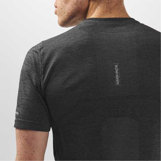 Мъжки дрехи за бягане Karrimor Мъжки Шорти За Бягане Xlite Mens Running Short Sleeve Top Черно марл Karrimor Мъжки Шорти За Бягане Xlite Mens Running Short Sleeve Top Черно марл Мъжки дрехи за бягане