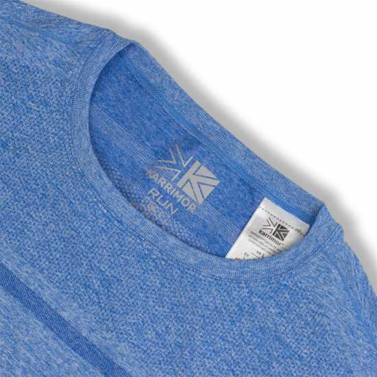 Karrimor Мъжки Шорти За Бягане Xlite Mens Running Short Sleeve Top Син Марл Мъжки дрехи за бягане