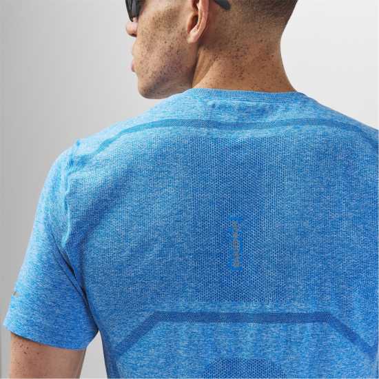 Karrimor Мъжки Шорти За Бягане Xlite Mens Running Short Sleeve Top Син Марл Мъжки дрехи за бягане