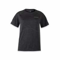 Karrimor Xlite Ladies Seamless Running T-Shirt Черно марл Дамски дрехи за бягане