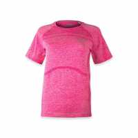 Karrimor Xlite Ladies Seamless Running T-Shirt Розово Марл Дамски дрехи за бягане