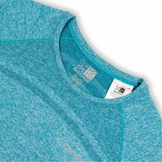 Karrimor Xlite Ladies Seamless Running T-Shirt Спеарминт Марл Дамски дрехи за бягане