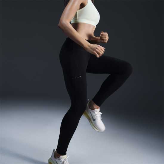 Nike Swift 7/8 Tights Womens Черно/сребро 