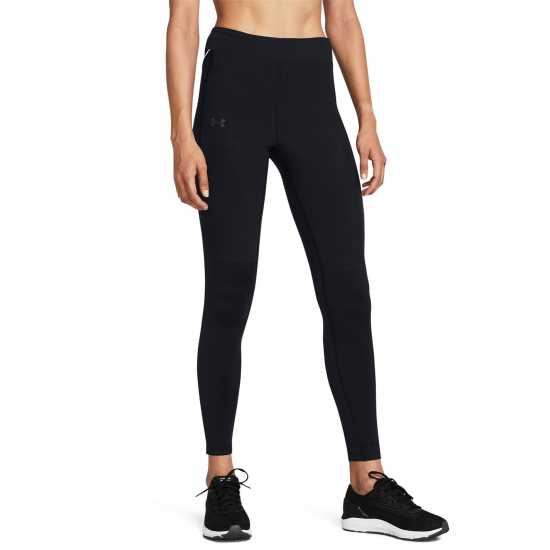 Under Armour Armour Ua Qualifier Cold Tight Running Womens Черно/Отражаващо Дамски клинове за фитнес