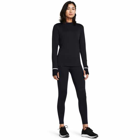 Under Armour Armour Ua Qualifier Cold Tight Running Womens Черно/Отражаващо Дамски клинове за фитнес