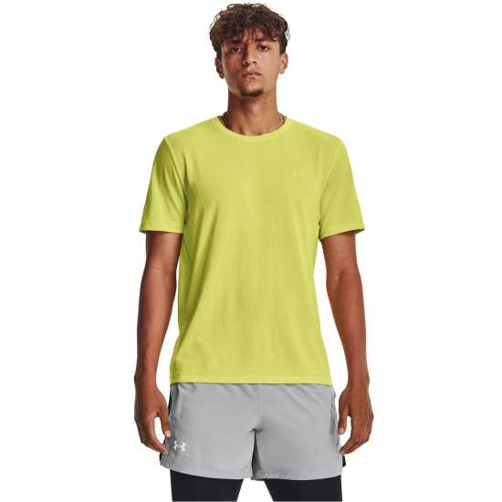 Under Armour Seamless Stride Tee Жълто Мъжки дрехи за бягане