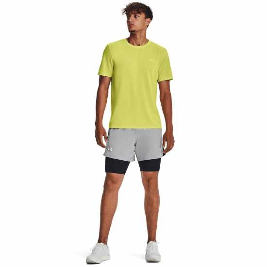 Under Armour Seamless Stride Tee Жълто Мъжки дрехи за бягане