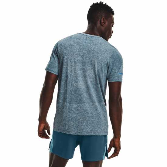 Under Armour Seamless Stride Tee Синьо Мъжки дрехи за бягане