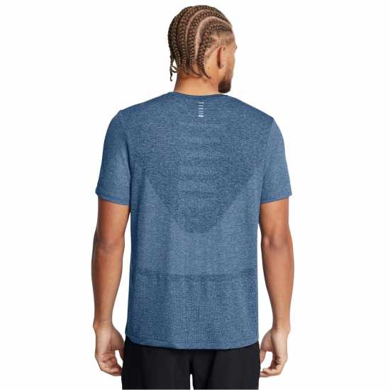 Under Armour Seamless Stride Tee Синьо Мъжки дрехи за бягане