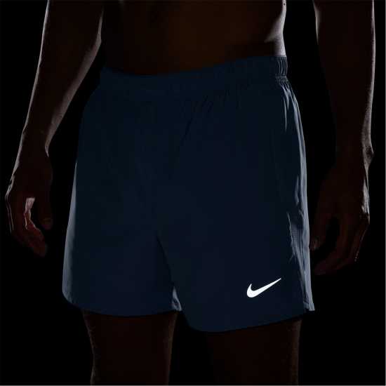 Nike Dri-Fit Challenger Men's 5 Brief-Lined Versatile Shorts Work Blue/Silv 