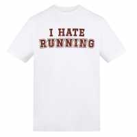 Awd Adults Printed Running Tee I Hate Running 