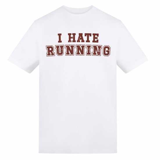 Awd Adults Printed Running Tee I Hate Running 