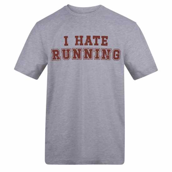 Awd Adults Printed Running Tee I Hate Running 