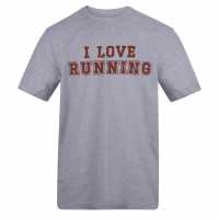 Awd Adults Printed Running Tee I Love Running 