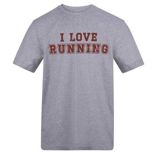 Awd Adults Printed Running Tee I Love Running 