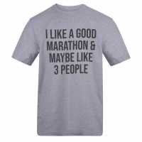 Awd Adults Printed Running Tee Good Marathon 