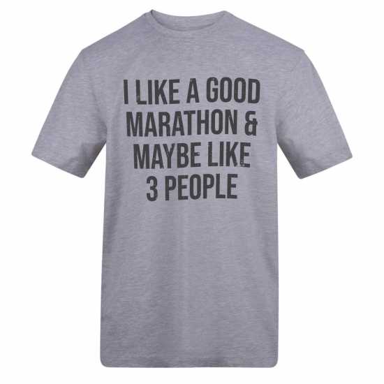 Awd Adults Printed Running Tee Good Marathon 