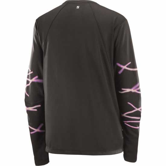 Salomon Shakeout Core Graphic Ls Running Tee Womens  