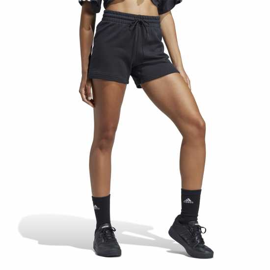 Adidas French Terry Linear Logo Short Womens  Дамски клинове за фитнес